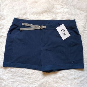 NWT Zyia Active Blue Not Just A Trail Hiking‎ Outdoor Shorts Size XXL Belted New